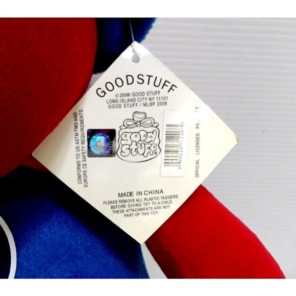 Chicago Cubs official red & blue stuffed, plush 14" bear GOOD STUFF 2006, NEW - Picture 2 of 5